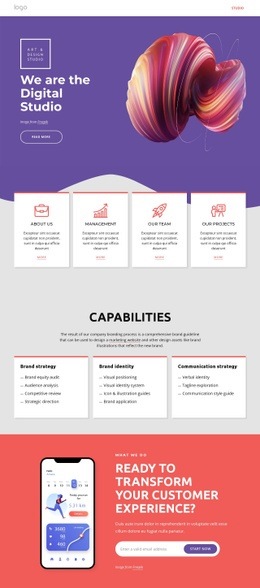 We are the digital studio - Html Code Example by Nicepage