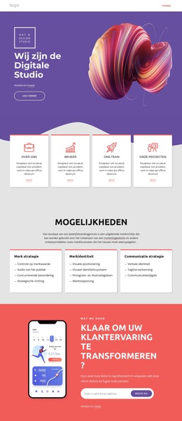 Prachtig WordPress-Thema Voor Wij Zijn De Digitale Studio