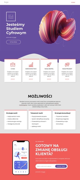 Oszałamiający Motyw WordPress Dla Jesteśmy Studiem Cyfrowym