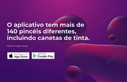 Design De Site Para Melhor Aplicativo De Arte Digital