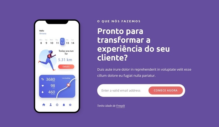 Desenvolvemos aplicativos Android e iOS Modelo de uma página