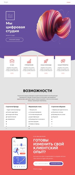 Функциональность Макета Для Мы Цифровая Студия