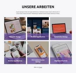 Digitale Studioarbeiten – Fertiges Website-Design