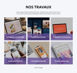 Maquette De Site Web Premium Pour Travaux En Studio Numérique