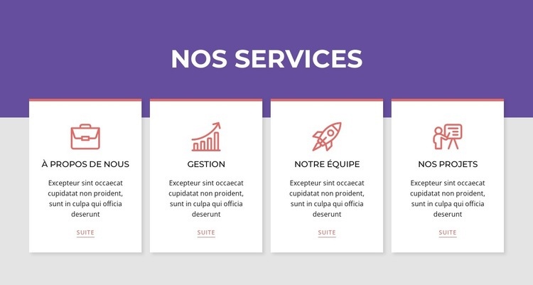 Services dans le répéteur de réseau Modèle HTML5