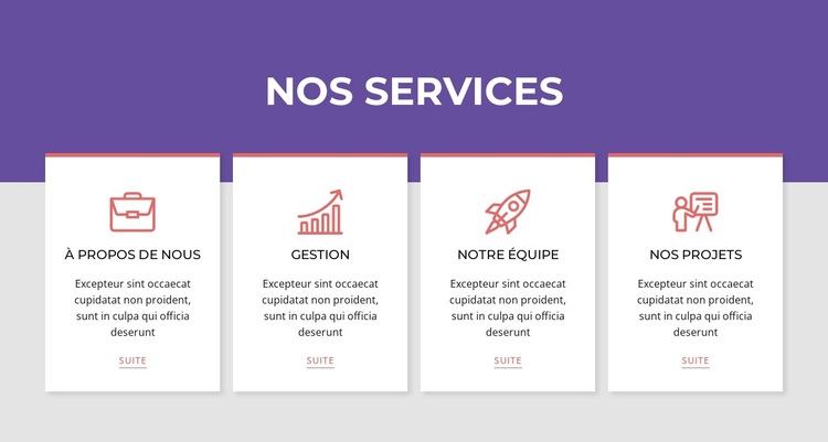 Services dans le répéteur de réseau Thème WordPress