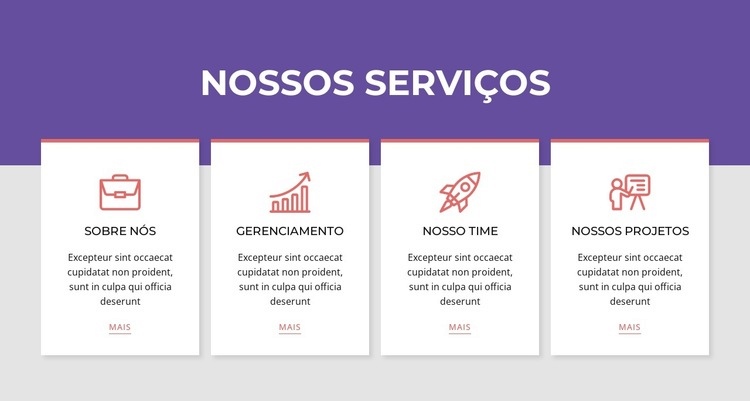 Serviços em repetidor de rede Design do site