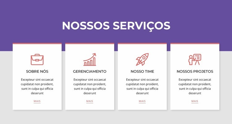 Serviços em repetidor de rede Landing Page