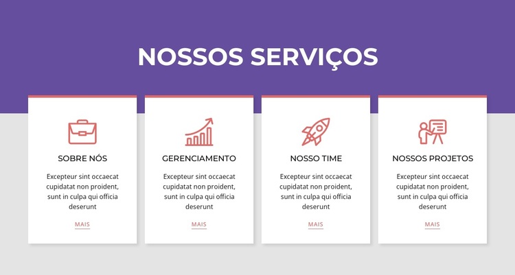 Serviços em repetidor de rede Tema WordPress