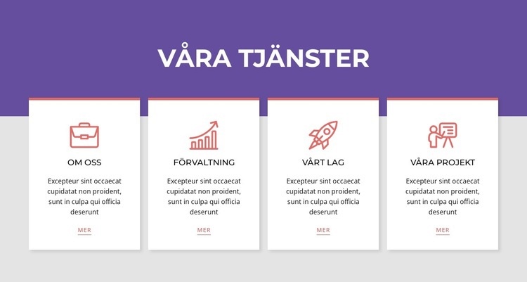 Tjänster i grid repeater Hemsidedesign