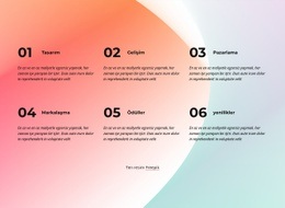 Degrade Arka Plandaki Metinler - Herhangi Bir Cihaz Için Bir Sayfa Şablonu