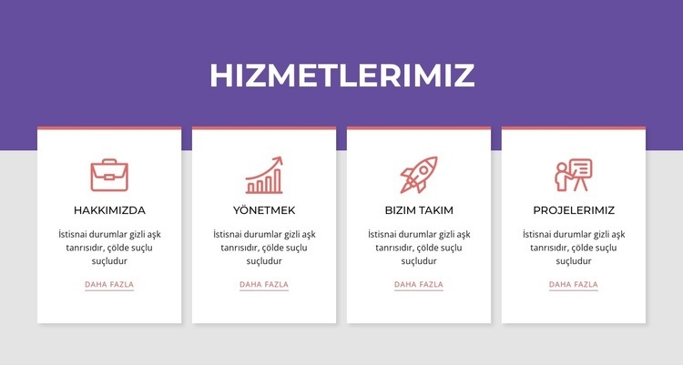 Izgara tekrarlayıcıdaki hizmetler Web Sitesi Mockup'ı