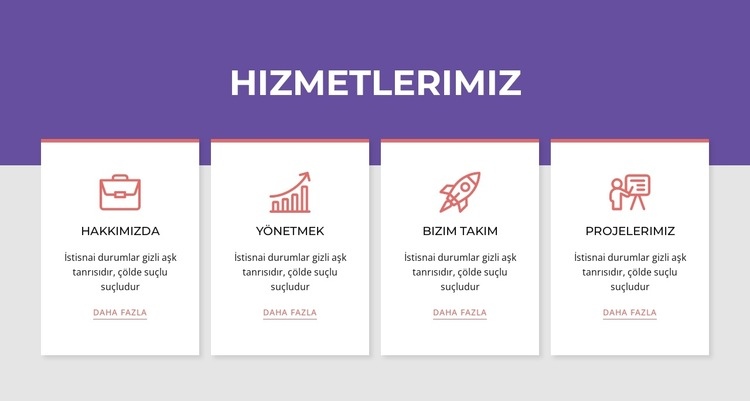 Izgara tekrarlayıcıdaki hizmetler Web sitesi tasarımı