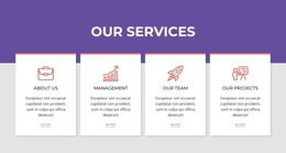 Services In Grid Repeater - Website Template
