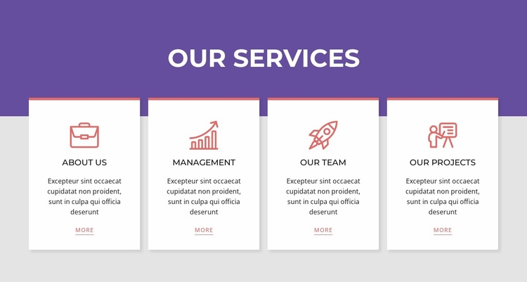 Services in grid repeater Landing Page