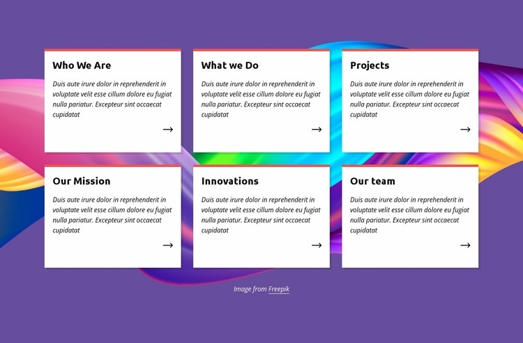 We believe in innovation and creative problem solving Wix Template Alternative