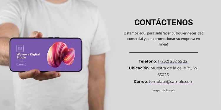 Ubicación y contactos Plantillas de creación de sitios web