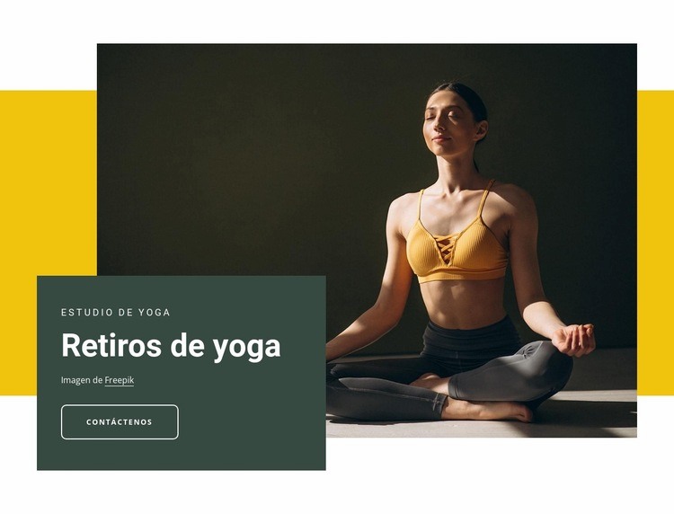 Los mejores retiros de yoga Plantillas de creación de sitios web