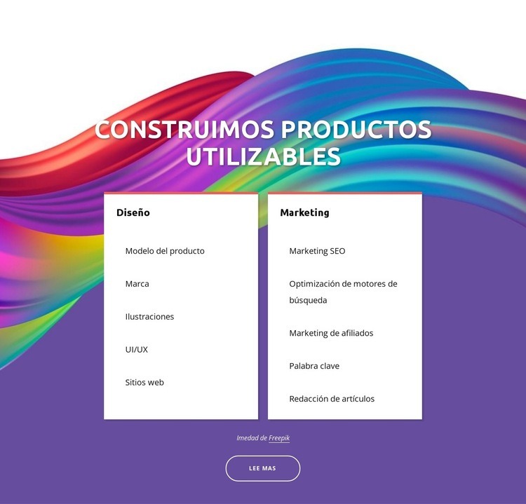 Construimos grandes productos Plantilla HTML5