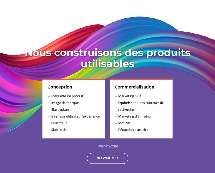 Nous fabriquons d'excellents produits Thème WordPress