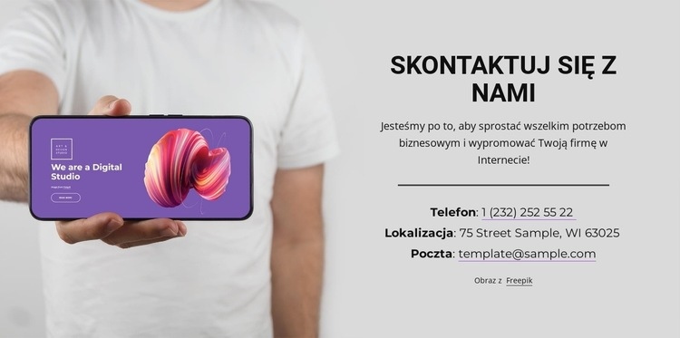 Lokalizacja i kontakty Kreator witryn internetowych HTML