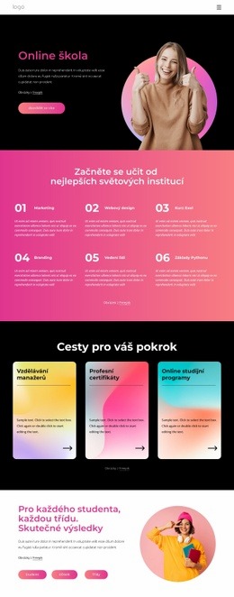 Online škola HTML Šablony