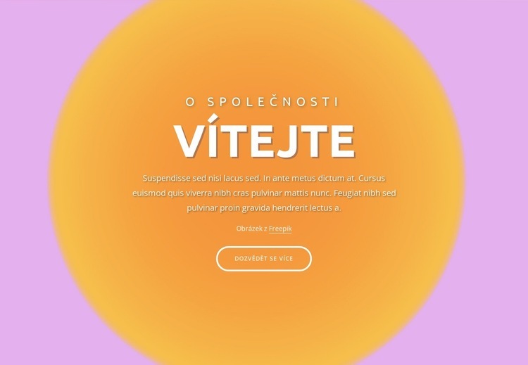 Vítejte blok na abstraktní pozadí Šablona HTML