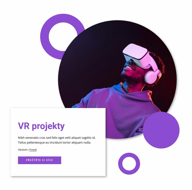 VR projektory Šablona webové stránky