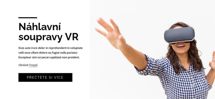 Náhlavní soupravy VR Webový design
