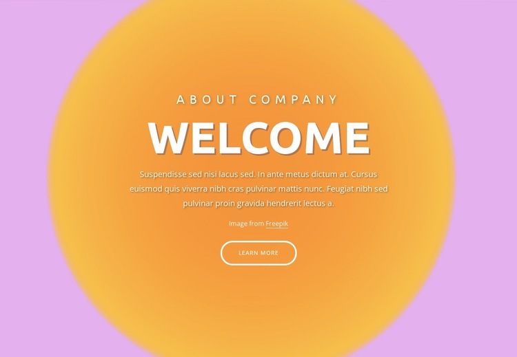 Welcome block on abstract background Elementor Template Alternative