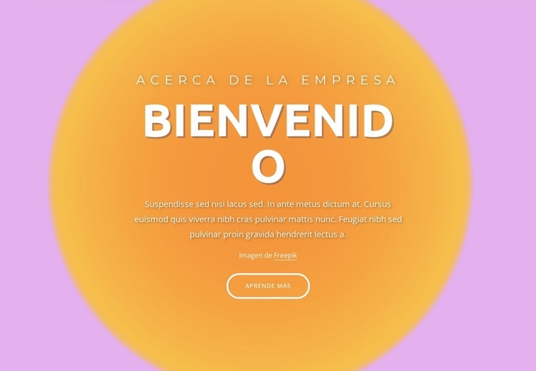 Bloque de bienvenida sobre fondo abstracto Maqueta de sitio web