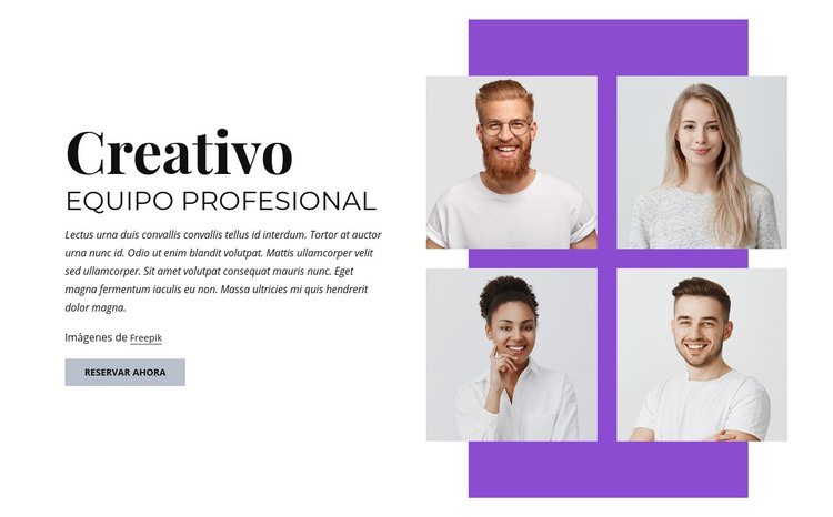 Equipo profesional creativo Plantilla HTML