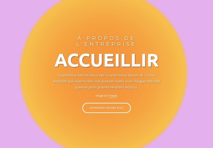 Bloc de bienvenue sur fond abstrait Modèle