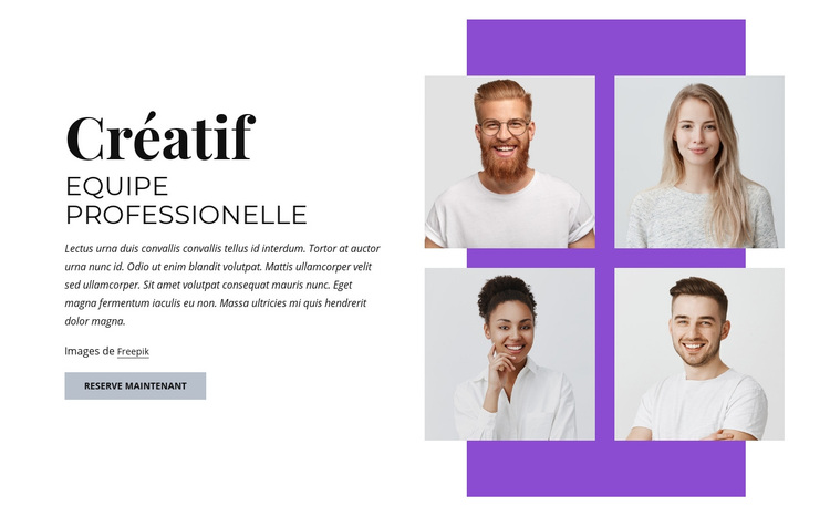 Équipe professionnelle créative Thème WordPress