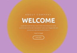 Welcome Block On Abstract Background - HTML5 Page Template