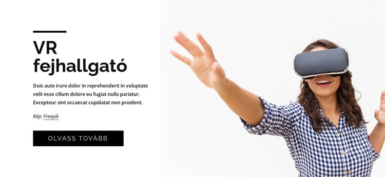 VR fejhallgató HTML Sablon