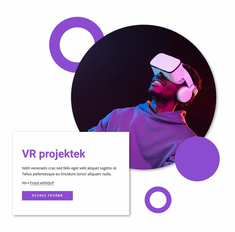 VR projektek Weboldal sablon