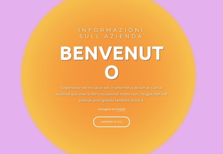 Blocco di benvenuto su sfondo astratto Progettazione di siti web