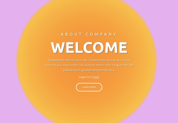 Welcome block on abstract background Joomla Template