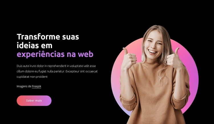 gerenciamento de experiência na web Construtor de sites HTML