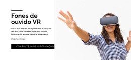 Design De Site Premium Para Fones De Ouvido VR