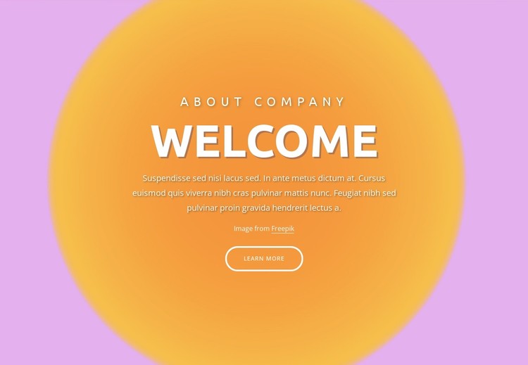 Welcome block on abstract background Static Site Generator