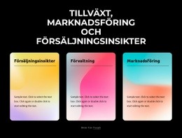 Inbyggd Multipellayout För 3 Kolumner Med Gradientbakgrund