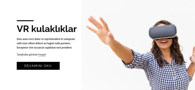 VR kulaklıklar HTML Şablonu