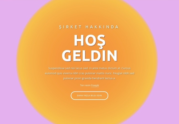 Arka plan üzerinde hoş geldiniz bloğu Bir Sayfa Şablonu