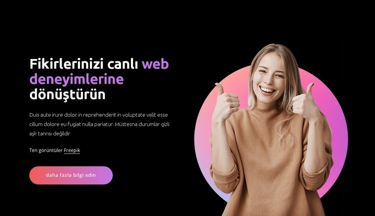 Web deneyimi yönetimi Bir Sayfa Şablonu