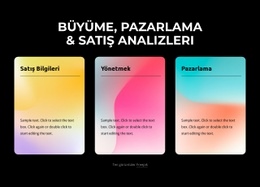 Degrade Arka Plana Sahip 3 Sütun - Işlevsellik Tasarımı