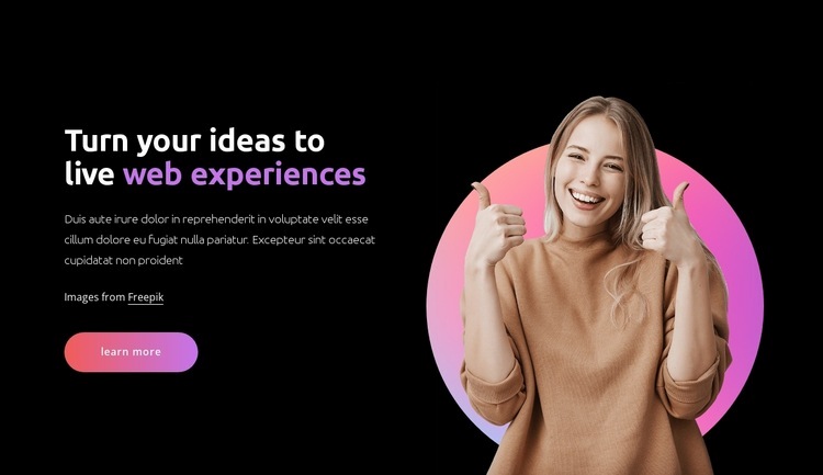 Web experience management Web Page Design