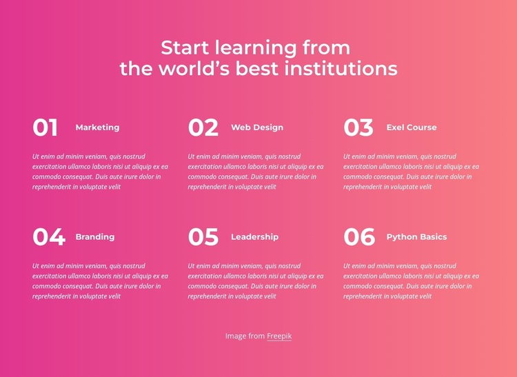 Start learning Website Design