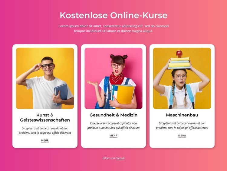 Die besten kostenlosen Online-Kurse HTML Website Builder